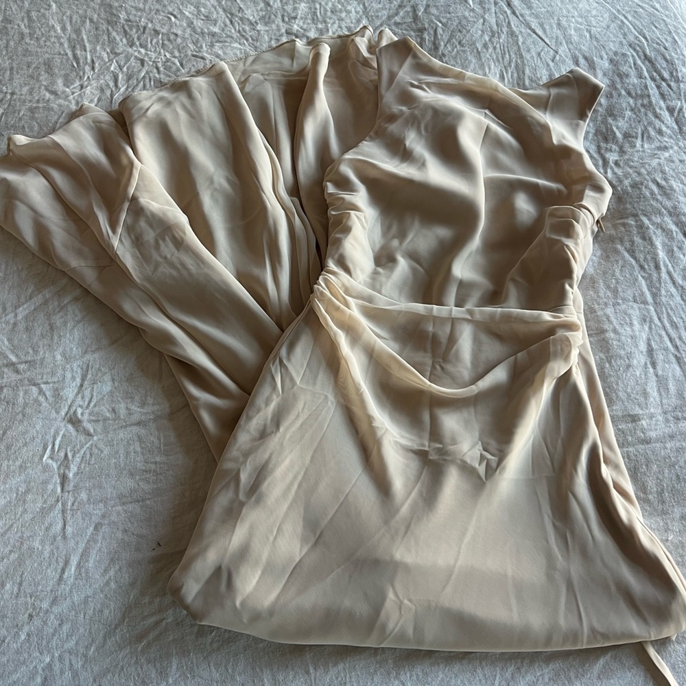 Azazie Evadne Champagne Bridesmaid Dress